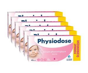 Pack De 6 Physiodose Sérum Physiologique Unidoses 40x5ml