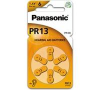 Panasonic Piles pour appareil auditif PR13 Zinc-Air 0% mercure (Hg) - Pack 6 Orange