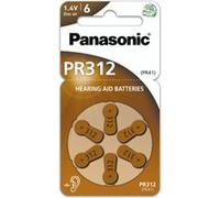 Pack de 6 piles auditives Panasonic PR312 Multicolore G
