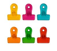 Pack de 6 Pinces Mémo Magnétiques Multicolores pour Notes Photos ou Fermeture de Sachets