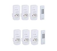 Pack de 6 prises télécommandées - blanc - Zenitech