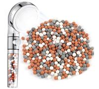 Pack de 6 Recharges de Billes Minérales pour Douche Anticalcaire - Bénéfices pour Eau Dure, Cheveux et Peau - Billes Ion Négatif en Deux Tailles et Trois Couleurs pour Filtration Optimale