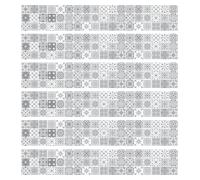 Pack de 6 stickers frises carrelages nuance de gris Lia