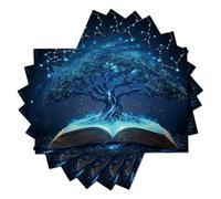 Pack de 6 Table Fleurs de rêve en Coton et Lin - Set de décoration de Table Book Oak pour événements, Mariage, Anniversaire, dîner, café, Cuisine 30×45cm