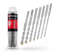 Einhell Set de forets SDS-Plus 7 pcs 160 mm – acier 40Cr, métal dur 4 tranchants, pointe de centrage