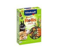 Vitakraft Rollis, anneaux croustillants pour rongeurs, faible en calcium, avec luzerne, complément ou snack, sans sucre ajouté ni céréales (7x 500g)