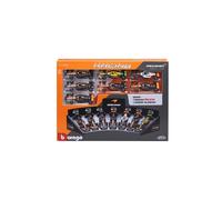 BBurago – Pack de 7 véhicules Formule 1 McLaren 1/43 – Présentoir multicolore