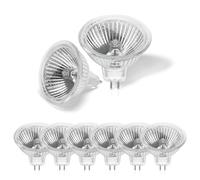 Pack de 8 Ampoule Halogene 20w 12v MR16, Spot Halogene GU5.3 Dimmable Blanc Chaud 2700K, 2 Broches Ampoules Halogène Couvercle en Verre Pour Plafonnier, Pour Plafonnier, Eclairage sur Rail Encastré