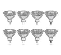 Pack de 8 ampoules halogènes Gu5.3 Mr16 35 W 12 V dimmable - blanc chaud 2800 K, 400 lumens, cache v