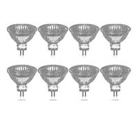 Pack de 8 ampoules halogènes Gu5.3 Mr16 35 W 12 V dimmable - blanc chaud 2800 K, 400 lumens, cache v