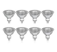Pack de 8 ampoules halogènes Gu5.3 Mr16 35 W 12 V dimmable - blanc chaud 2800 K, 400 lumens, cache v