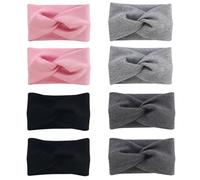 Pack De 8 Bandeaux, Bandeaux Élastiques, Bandeaux De Sport, Bandeaux Pour Femmes, Bandeaux Souples, Bandeaux À La Mode Et Simples