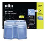 Pack de 8 cartouches de recharge Braun Lotion Combi Auto-nettoyant CCR X6+2 pour rasoirs Braun Transparent Transparent G