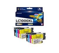 Pack de 8 cartouches d'encre génériques compatibles pour Brother LC527XL Multicolore - 3000/2000 pages