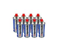 ALPENTECH - Pack de 8 cartouches gaz 250g butane Bouteille de gaz Encliquetable UN2037 Bonbonne pour réchauds et désherbeurs thermiques