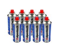 Pack de 8 cartouches gaz ALPENTECH 250g butane Bouteille de gaz UN2037 Bonbonne pour réchauds et désherbeurs thermiques