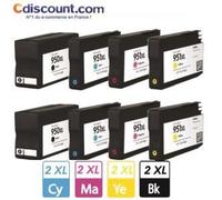 Pack de 8 Cartouches pour HP 950 951 XL