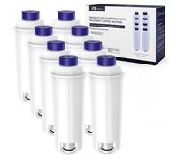 Pack de 8 Filtre à Eau iRhodesy Compatible Delonghi DLSC002, Filtre Detartrant Water Filter Compatible DeLonghi à café Magnifica s Dinamica, ECAM, ETAM, ESAM, BCO, EC Séries