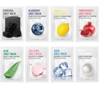 [Pack De 8] Masque En Feuille De Purity Masque Visage Soins De La Peau Coréens Ingrédients Naturels Pour Tous Les Types De Peau,Hydratant