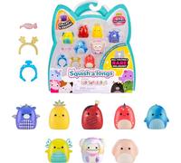 Pack de 8 Mini-Squish Squish-a-longs (Vague 5, Style 3) Comprend Conradina Le Bigfoot, Corbett la Cuisse de Dinde, Lulu l’Ananas avec nœud-Papillon