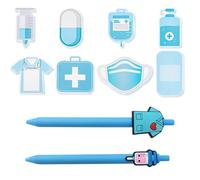 Pack De 8 Notes D'Infirmière, 2 Stylos Gel D'Infirmière, Notes Autocollantes Amusantes, Notes Autocollantes Créatives, Cadeaux Amusants Pour Amis Et Collègues