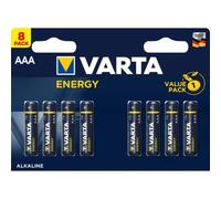 Pack de 8 Piles Alcaline AAA / 1,5V Varta LR03/4