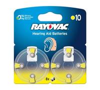 Pack de 8 piles auditives 10 rayovac PR70