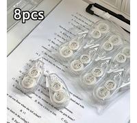 Pack de 8 rubans correcteurs transparents mini - Efface portable mignon et lisse de taille pour étudiant, pour la prise de notes, les examens et les corrections ponctuelles - Design compact tenant dan