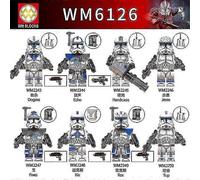 Pack de 8 soldats clones de la Légion, ensemble d'armée Mini Captain Rex Jesse et Echo Star Captain Rex 501st Clone Troo [HK]