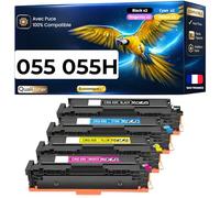 Pack de 8 Toners Compatible pour Canon 055H 3013C002 3014C002 3015C002 3016C002 Noir et Couleurs Qualitoner