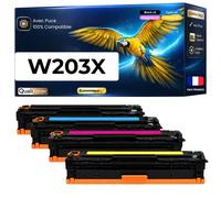 Pack de 8 Toners compatible pour HP W2030X W2031X W2032X W2033X 415X Noir et Couleur
