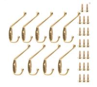 Pack De 9 Crochets Muraux En Métal À Double Broche Or