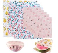 Pack de 9 Emballages Alimentaires Réutilisables de Cire D'abeille Emballage de Cire D'abeille Biologique Emballage de Cire Ecologique Sandwich Biodégradable Durable Stockage Alimentaire