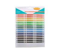 Pack de 960 gommettes sodertex 3d epoxy formes geometriques - 17 x 22 cm - 2 planches - coloris assortis