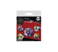 Pack de badges - Pyramid International - L'étrange Noel de Mr. Jack - 5 pièces - Noir - Synthétique