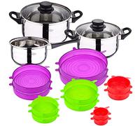 Pack de batterie de cuisine à 5 pièces + couvertures en silicone set 12pc