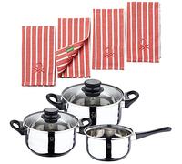 Pack de batterie de cuisine à 5 pièces + fixer 4pc de nappe de cuisine