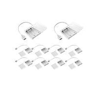 Pack de Batterie USB de 10 Pièces pour Lumières LED - Boîte Portable pour 4 Piles AA avec Interrupteur pour Enseignes au Néon