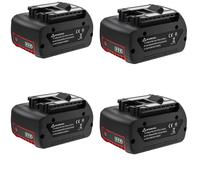 pack de batteries 18V Li-Ion, capacité 6,0Ah, compatibles avec les outils Bosch , 4 pièces