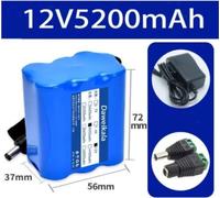 Pack de batteries lithium-ion DC12V, grande capacité de 4000mAh à 10000mAh, design compact, 3S2P 12V5200mAh réglé