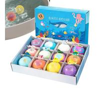 Pack De Bombes De Bain - Creature Mix, 12 Boules De Mousse Aromatiques | Comprimés D'auto-Soins Apaisants Au Design Effervescent Coloré pour , Relaxation, Spa, Maison, Voyage, Salle De Ba