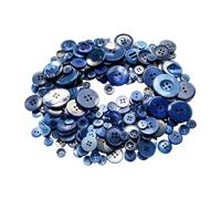 Pack de boutons artisanaux pour projets, Dark Blue | Tailles mixtes pour pages de scrapbooking, albums et décorations faites à la main pour projets artistiques en