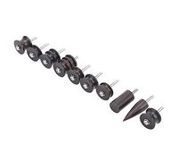 Pack de brunissoir en cuir 10 pièces, pointe de lisseur électrique brunissoir en cuir à bord poli brunissoir en cuir électrique pour accessoires d'artisanat en cuir