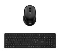Port Designs Pack de bureau Clavier et Souris sans fil Wifi Noir