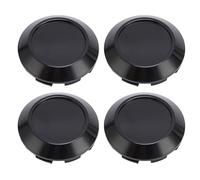 Pack de Capuchons de Roue 4, 76 mm Black Snap sur Le Couvercle du moyeu avec du Plastique ABS Durable pour Les Bords de Voiture universels (Noir)