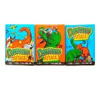 Pack de cartes de collection et d'autocollants pour collectionneurs d'attaque de dinosaures 1988 G