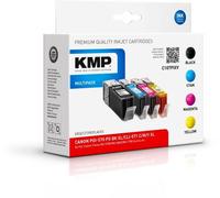 Pack de cartouches compatible KMP C107XV noir photo, cyan, magenta, jaune - remplace Canon CLI-571 XL