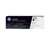 HP Cartouche de toner 312X LaserJet Noir - Pack double