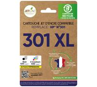 Pack de cartouches d'encre compatible noir + 3 couleurs 301 XL JETLINE
