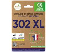 Pack de cartouches d'encre compatibles noir + 3 couleurs 302 XL JETLINE